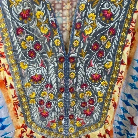 Soft surroundings  Fifi  tunic velvet embroidered cotton top size small - Picture 7 of 8